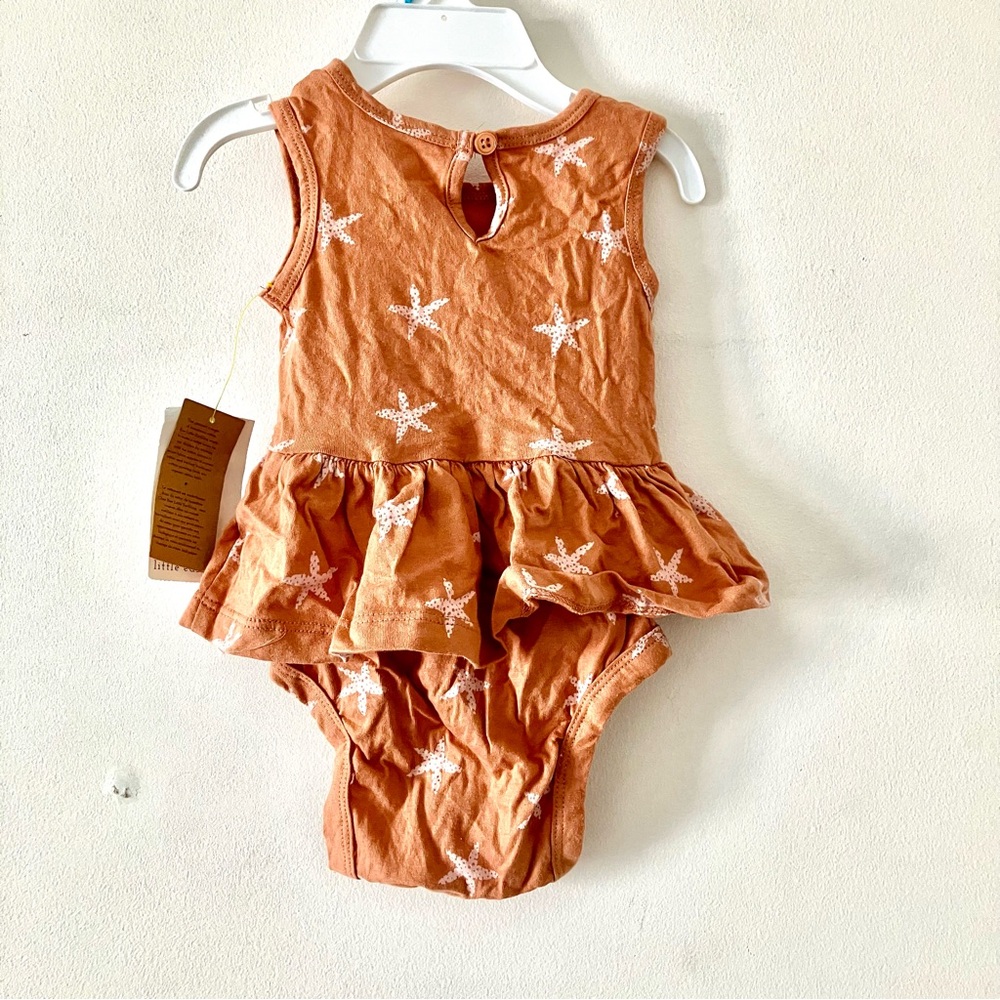 Rise Little Earthling Baby Girl Bodysuit Dress Size 3-6 Months NWT